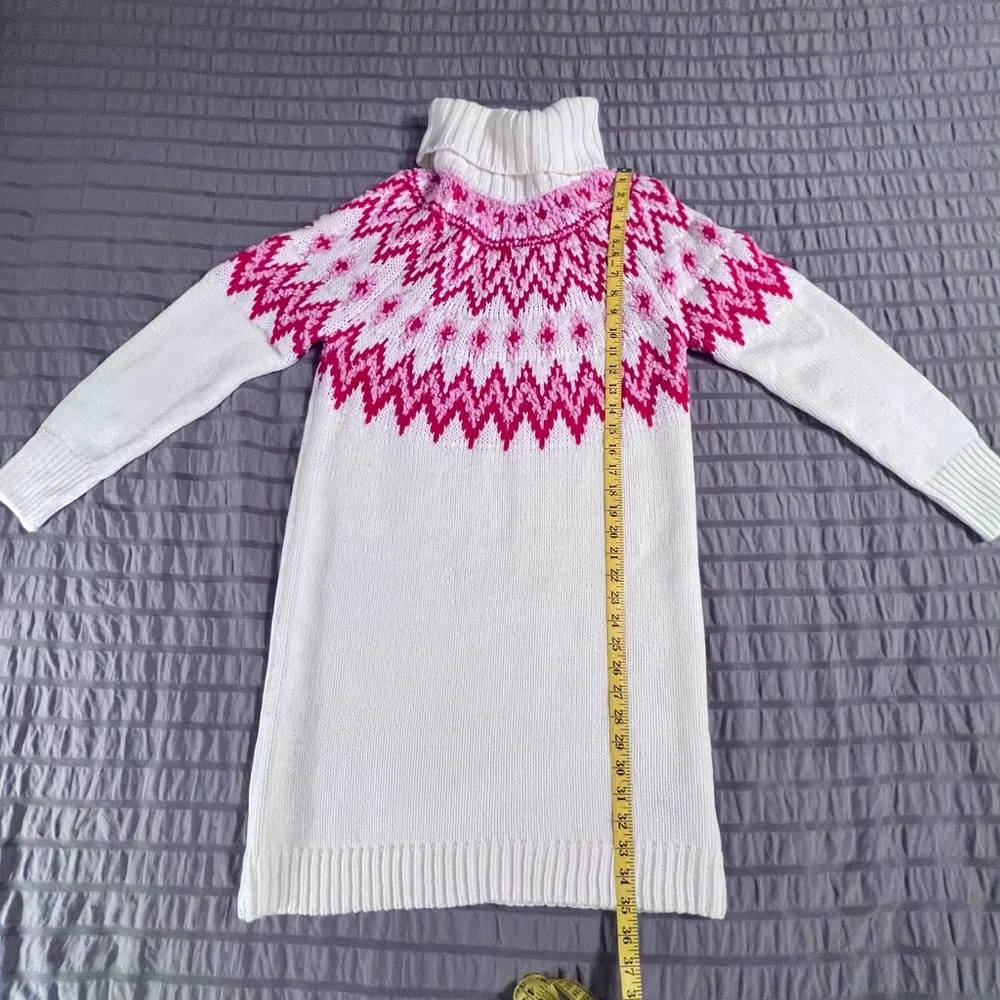 Francesca's cream, pink and red sweater dress - Picture 7 of 12